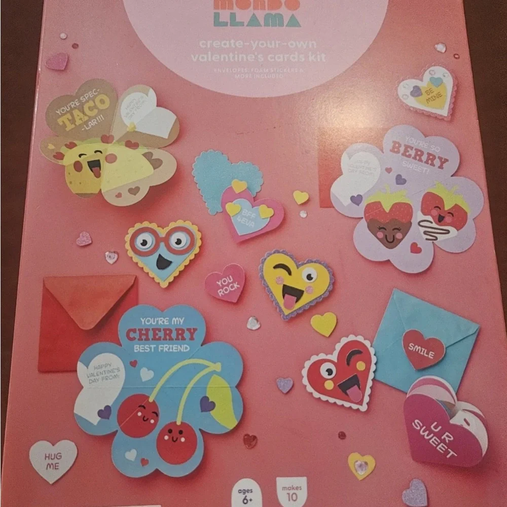 Monday Llama Create Your Own Valentine Cards Kit Brand New